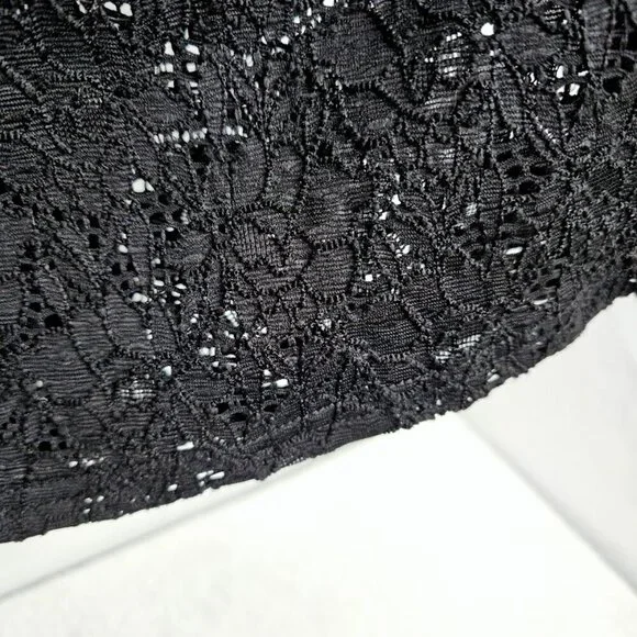 NWT MAURICES+ Lace Dress BLACK 3X Plus size Skater Whimsigoth Chic Lined Goth - Picture 6 of 9